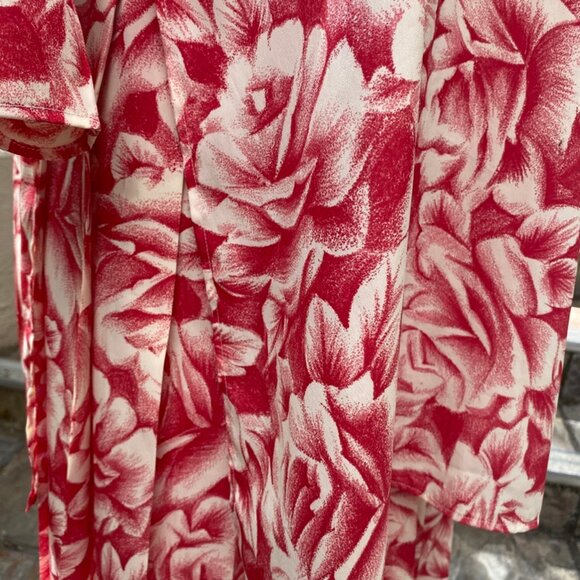 Vintage Cacharel of Paris Ensemble - Tunic & Pleated Skirt Set  - Rose Motif - Picture 3 of 13